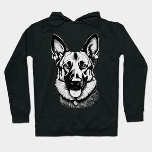 Portrait of a German Shepherd Hoodie